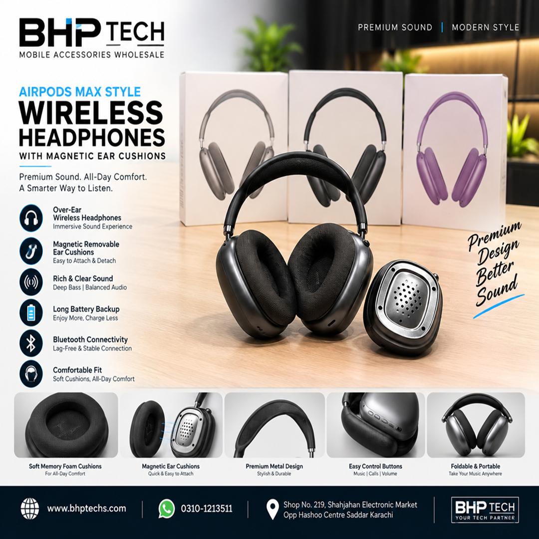 AirPods Max Style Wireless Headphones (MAGNETIC)