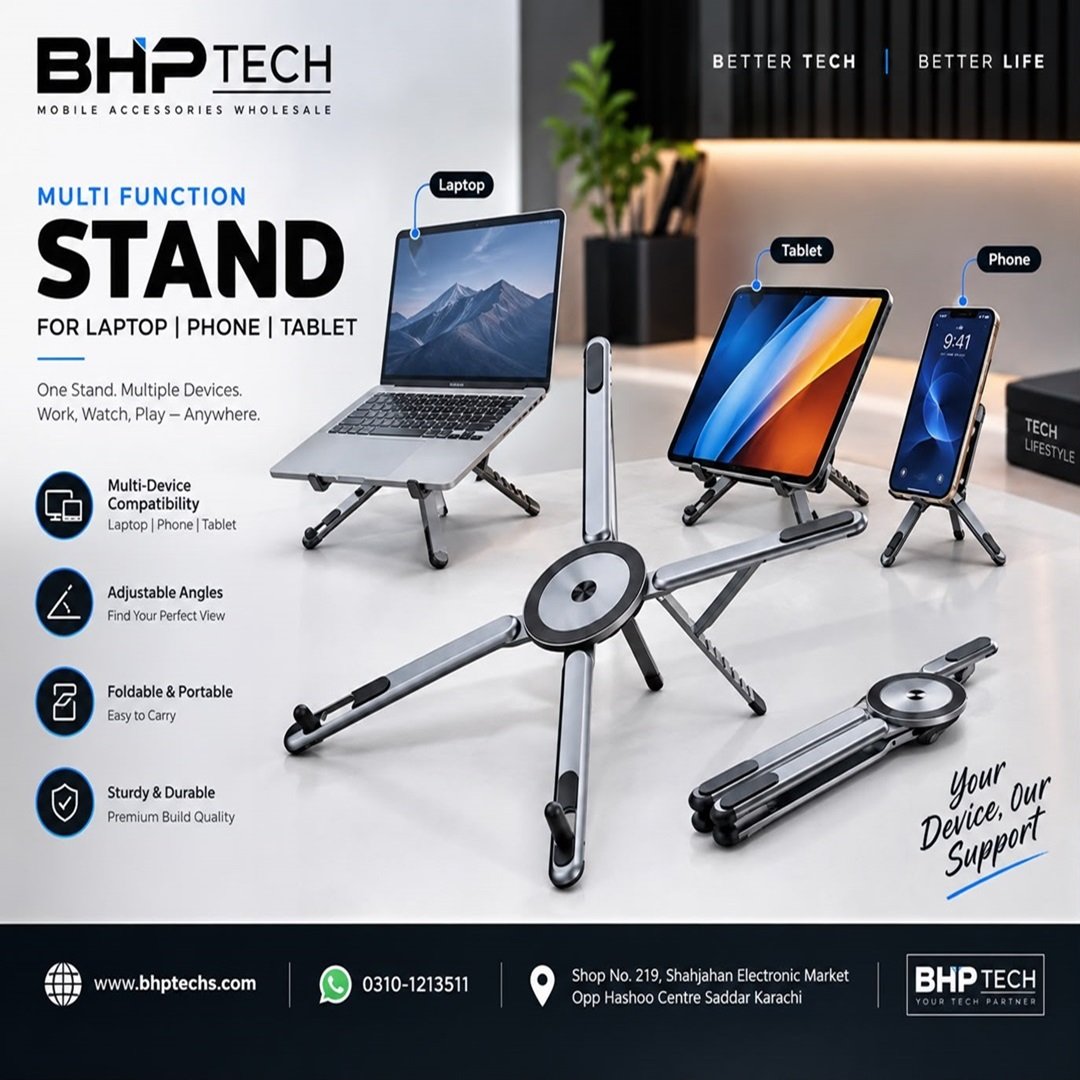 Multi-Function Phone / Laptop / Tablet Stand